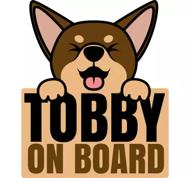 Autoaufkleber warnung glücklicher hund - TenStickers