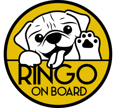 Aufkleber Auto Einfarbig schöner hund, der späht - TenStickers