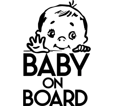 Süßes Baby Baby on Board Aufkleber - TenStickers