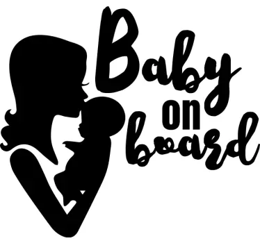 Baby Autoaufkleber Mutter und baby an bord Design - TenStickers