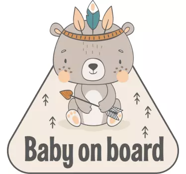 Baby Autoaufkleber Baby bär baby an bord Design - TenStickers
