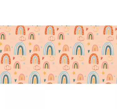 Pastellfarbene Regenbogen Möbelfolie - TenStickers