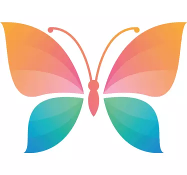 Wandtattoo schmetterling lebhaftes schmetterlingskunstwerk - TenStickers