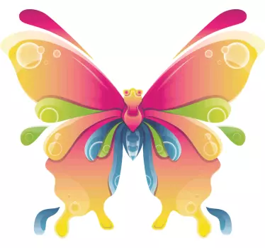 Wandtattoo schmetterling bunte schmetterlingskunst - TenStickers