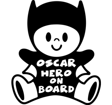 Baby on board aufkleber anpassbare heldenfigur - TenStickers