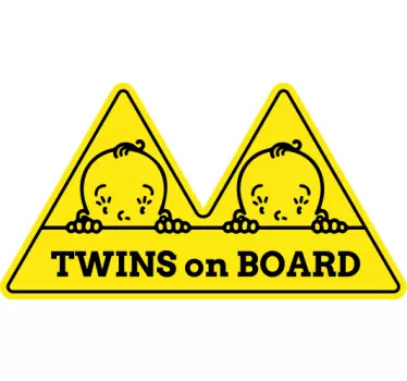 Baby Autoaufkleber Zwillinge an bord jungen Design - TenStickers