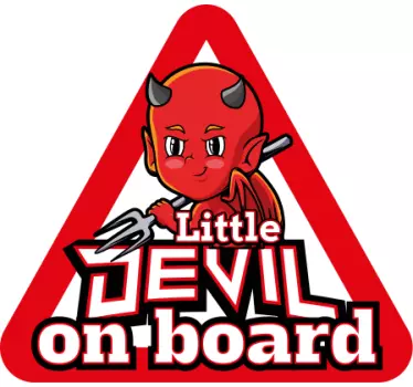 Baby Autoaufkleber Kleiner teufel an bord rotes Design - TenStickers
