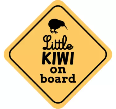 Baby on board aufkleber kleiner kiwi aufkleber - TenStickers