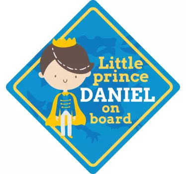 Baby on board aufkleber kleine prinzen anpassung - TenStickers