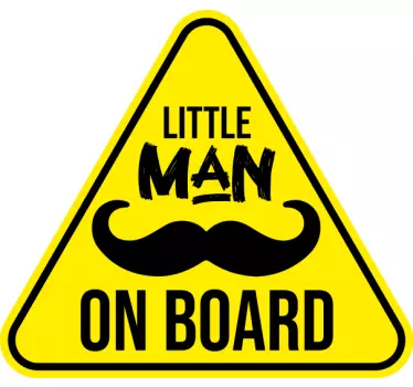 Baby Autoaufkleber Kleiner mann an bord illustration - TenStickers