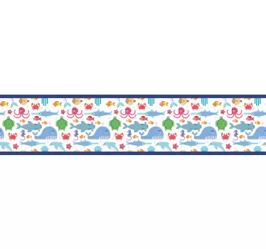 Tapetenbordüre Cartoon unterwasserleben - TenStickers