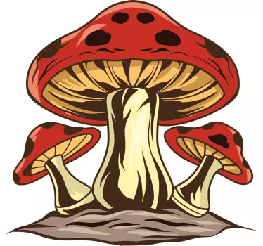 Wandtattoo Pflanzen lebendige pilzgruppe - TenStickers