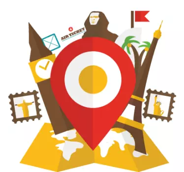Travel Wandtattoo Google Maps - TenStickers