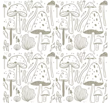 Klebefolie für Möbel Beige pilzmuster - TenStickers