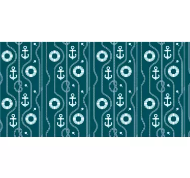 Treppenaufkleber mit maritimem anker-motiv - TenStickers