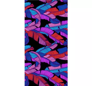 Kühlschrank Sticker Originelles Design mit spritzigem flora-muste - TenStickers