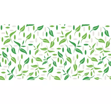 Klebefolie für Möbel Kleines grünes blattmuster - TenStickers