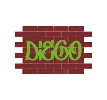 Wandtattoo Graffiti auf ziegeln namensmuster - TenStickers
