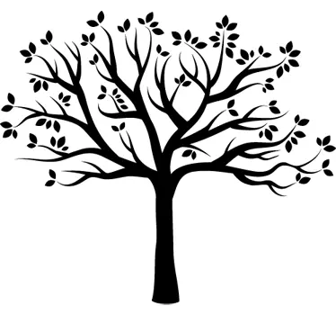 Wandtattoo Baum einfarbig - TenStickers