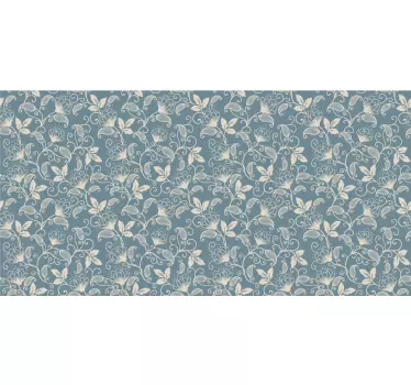 Klebefolie für Möbel Blaue und beige detailelemente Muster - TenStickers