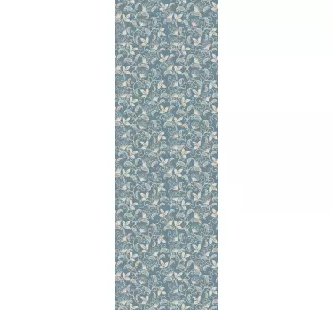 Türfolie Blaue und beige detailelemente Muster - TenStickers