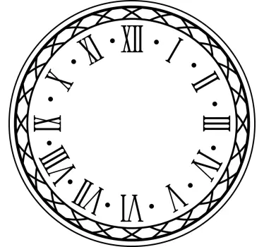 Aufkleber Uhr Retro-stil mit römischen ziffern - TenStickers