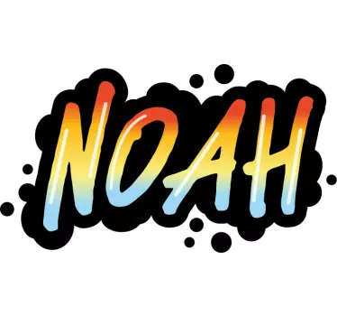 Wandspruch mit buntem namensdesign - TenStickers