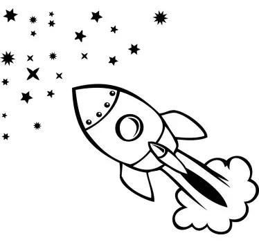 Wandtattoo Rakete für Kinder - TenStickers