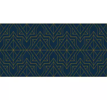 Klebefolie für Möbel Elegantes art deco tiefblaues Muster - TenStickers