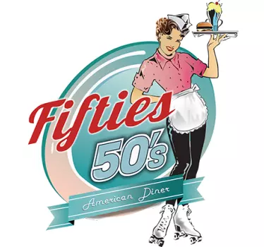 Amerikanische Kellnerin Wandsticker - TenStickers
