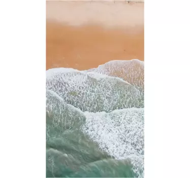 Duschkabinen Folie Meer mit großen wellen - TenStickers