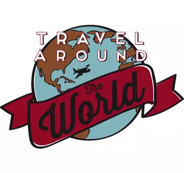Travel around the world Wandtattoo - TenStickers
