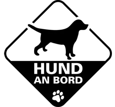 Hund an Bord Baby on Board Aufkleber - TenStickers