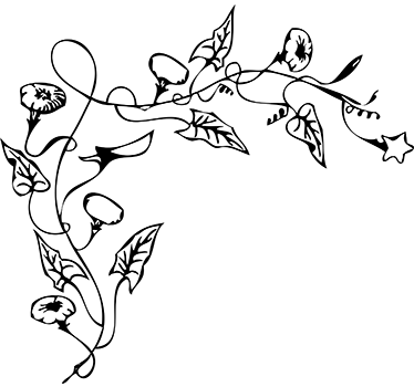 Blumenranke Wandtattoo für die Ecke - TenStickers