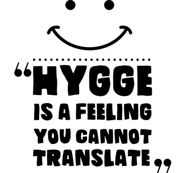 Wandspruch du kannst hygge nicht übersetzen - TenStickers