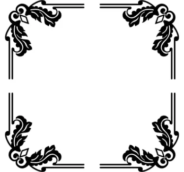 Ornament Sticker Ecken - TenStickers
