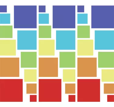 Wandtattoo bunte Quader - TenStickers