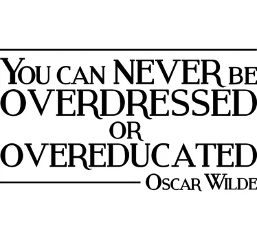 Oscar Wilde Wandtattoo Zitat - TenStickers