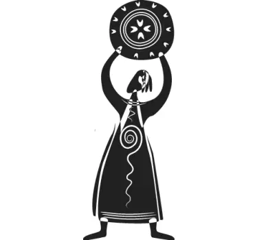 Figur Wandtattoo mit Schild - TenStickers