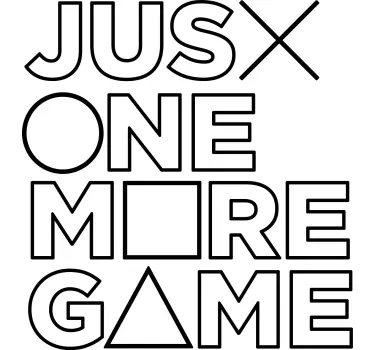 Aufkleber Text Nur noch ein spiel - TenStickers
