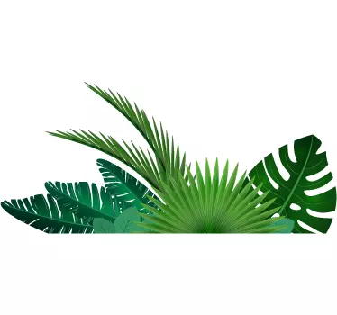Aufkleber Ranke Pflanze Tropische Blätter Sticker - TenStickers