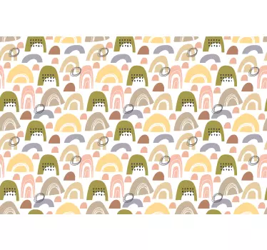 Klebefolie für Möbel Nordisches regenbogenmuster - TenStickers