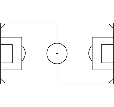 Fußballfeld Wandtattoo Jugendzimmer - TenStickers