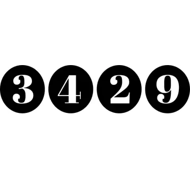 Spruch für Zuhause Zahlen und punkte mailbox - TenStickers