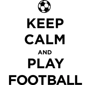 keep calm Fußball Aufkleber - TenStickers