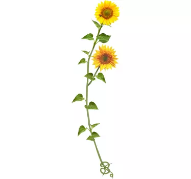 Sonnenblume Wandtattoo Wohnzimmer - TenStickers