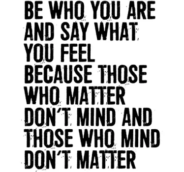 Be who you are Wandtattoo - TenStickers