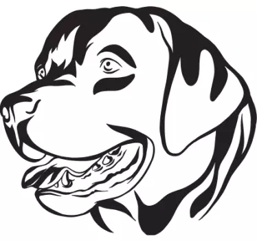 Haustier Aufkleber Rottweiller einfarbiger Aufkleber - TenStickers