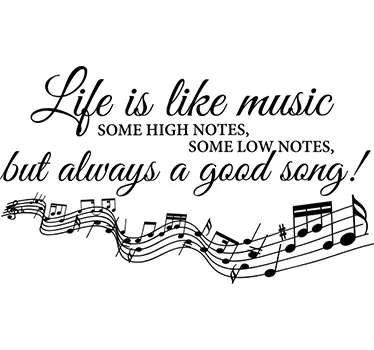 Life is like music Wandtattoo - TenStickers