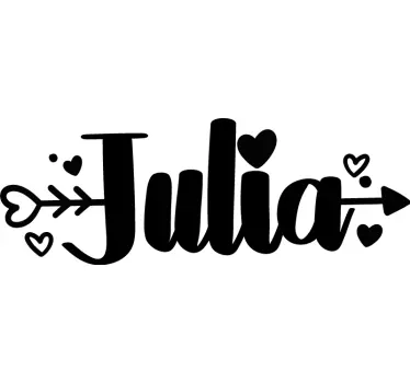 Personalisierte Sticker Individueller name mit liebe - TenStickers